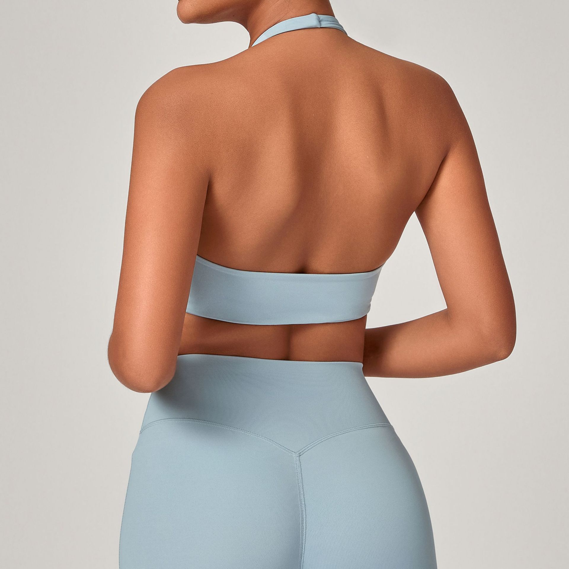Crop Top Crochet - Ningyu Sports Breathable Hanging Neck Bra