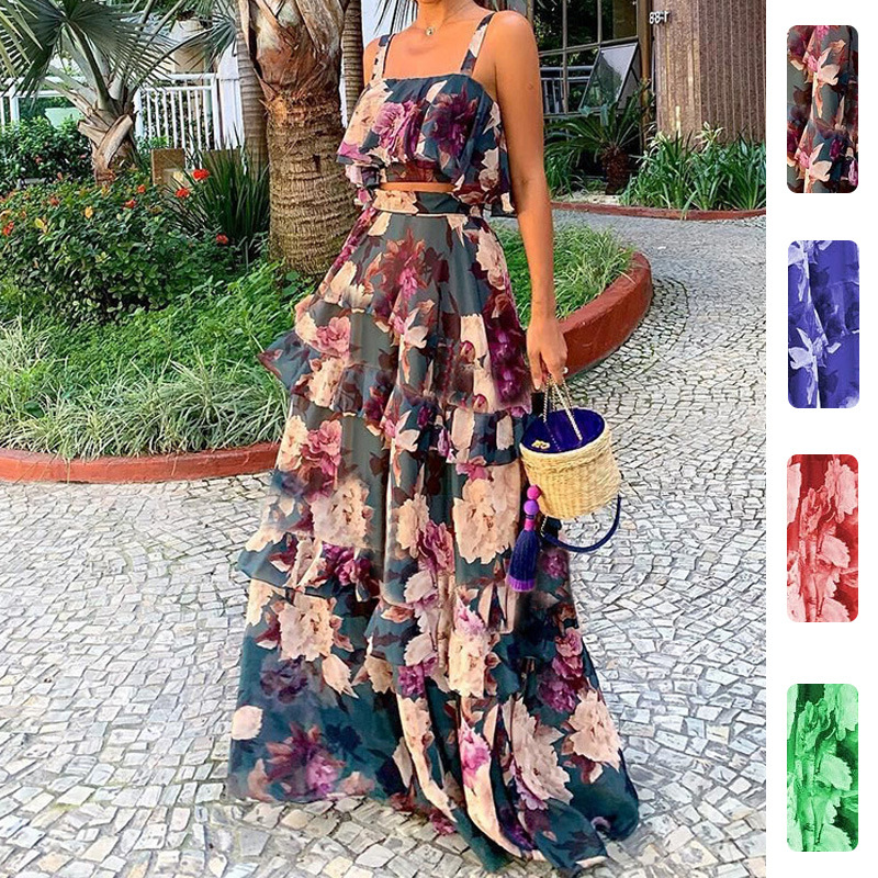 Women's Two Piece Outfits Flor - Romper Floral Print incelemesi ve fiyatı