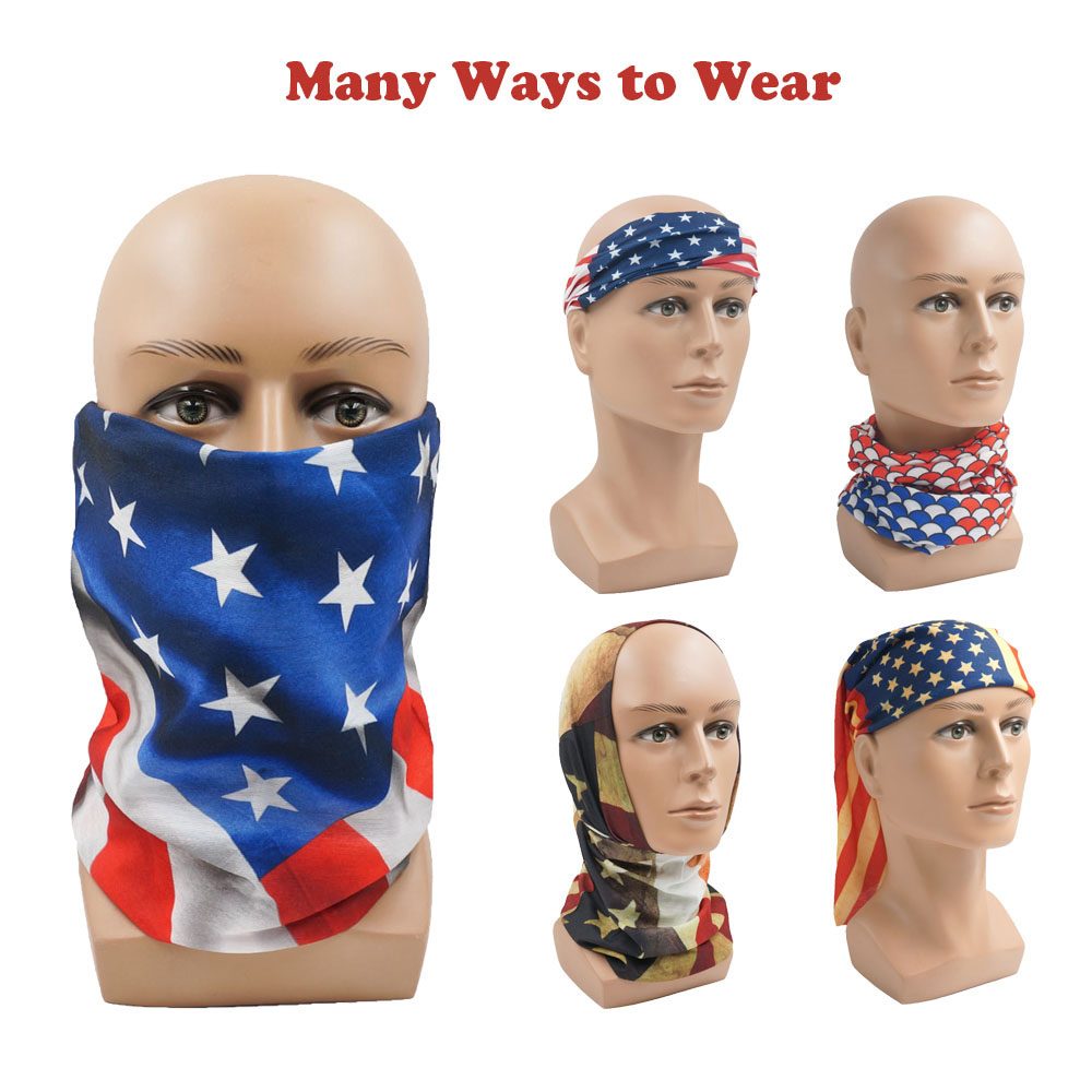 USA Flag Pattern Sun Protectiv - Headband Summer Knit incelemesi ve fiyatı