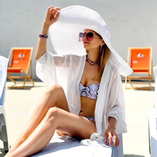 Oversized Beach Straw Hats for - Hat Floppy Wide incelemesi ve fiyatı
