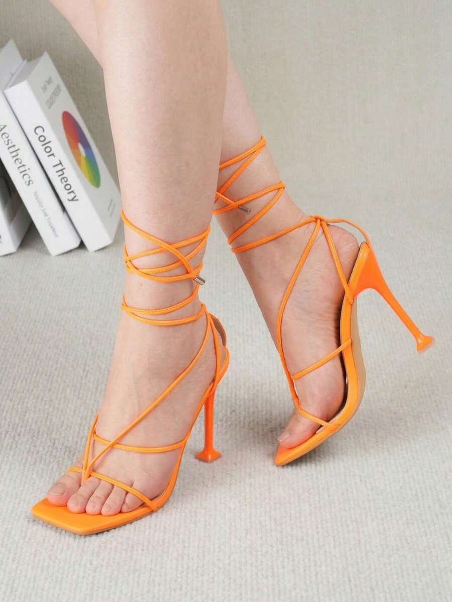 Womens 4.2 Inch Strappy Square - Sandal Strappy Heeled incelemesi ve fiyatı