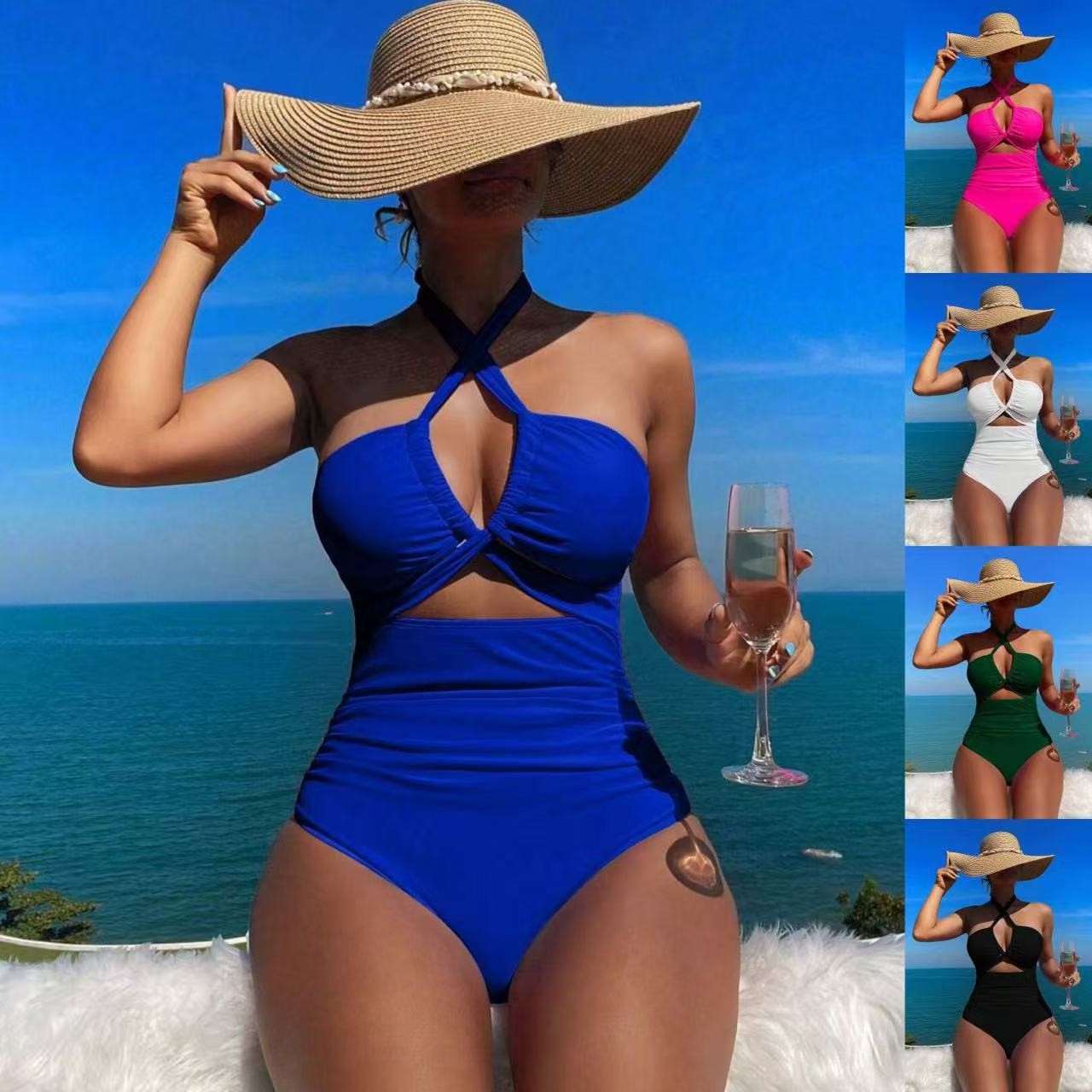 Women Swimsuit Halter Neck Sol - Swimsuit Bikini Ruched incelemesi ve fiyatı