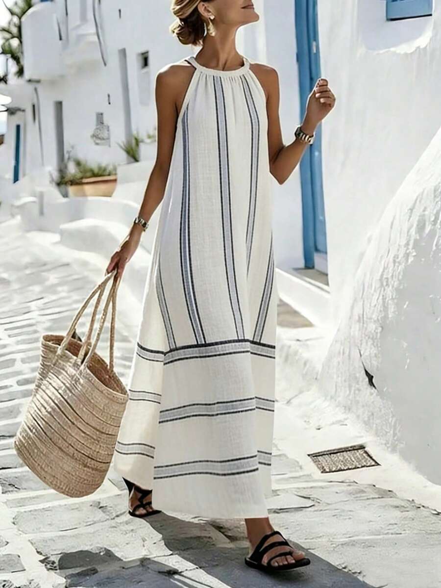 Women Sleeveless Halter Maxi D - Maxi Dress Halter incelemesi ve fiyatı