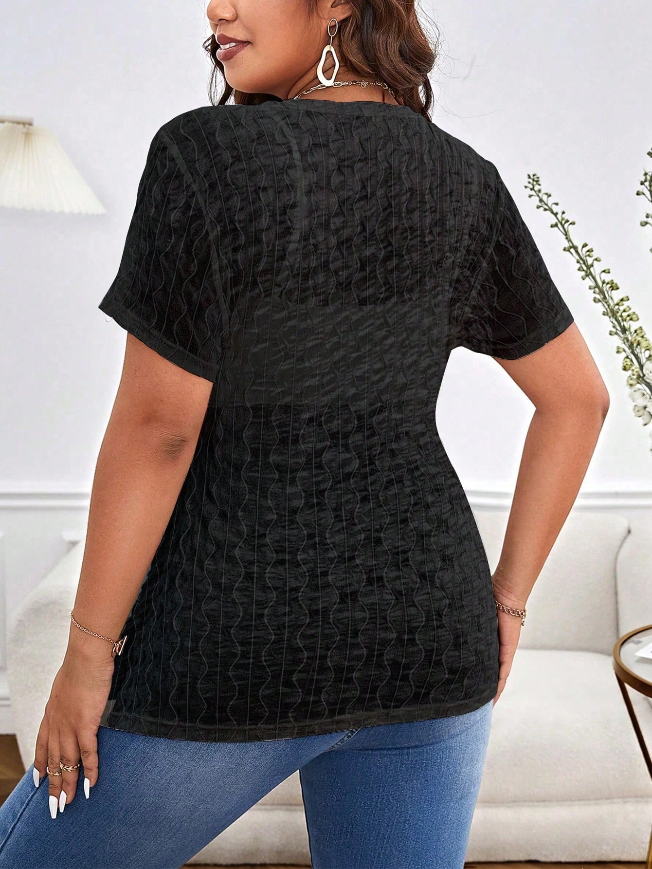 Spring Summer Plus Size Women  - Kimono Sheer Floral incelemesi ve fiyatı