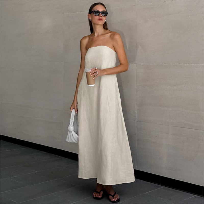 Fashion Elegant Simple Design  - Linen Dress Wrap incelemesi ve fiyatı