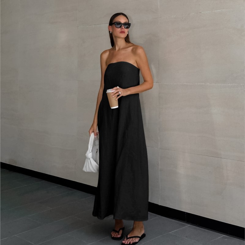 Fashion Elegant Simple Design  - Linen Dress Wrap incelemesi ve fiyatı