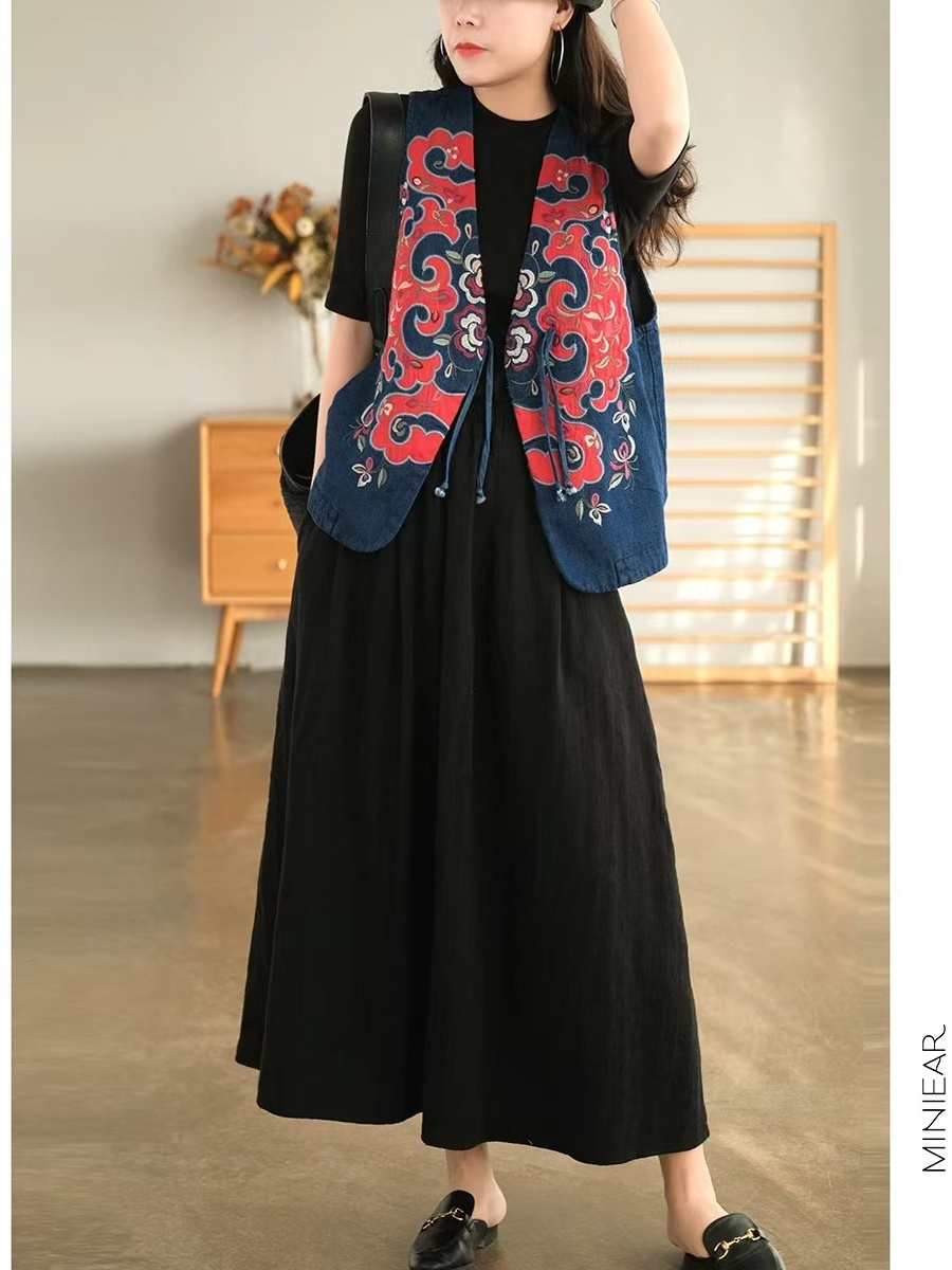 New 2025 Autumn Pure Color Flo - Midi Skirt Floral incelemesi ve fiyatı