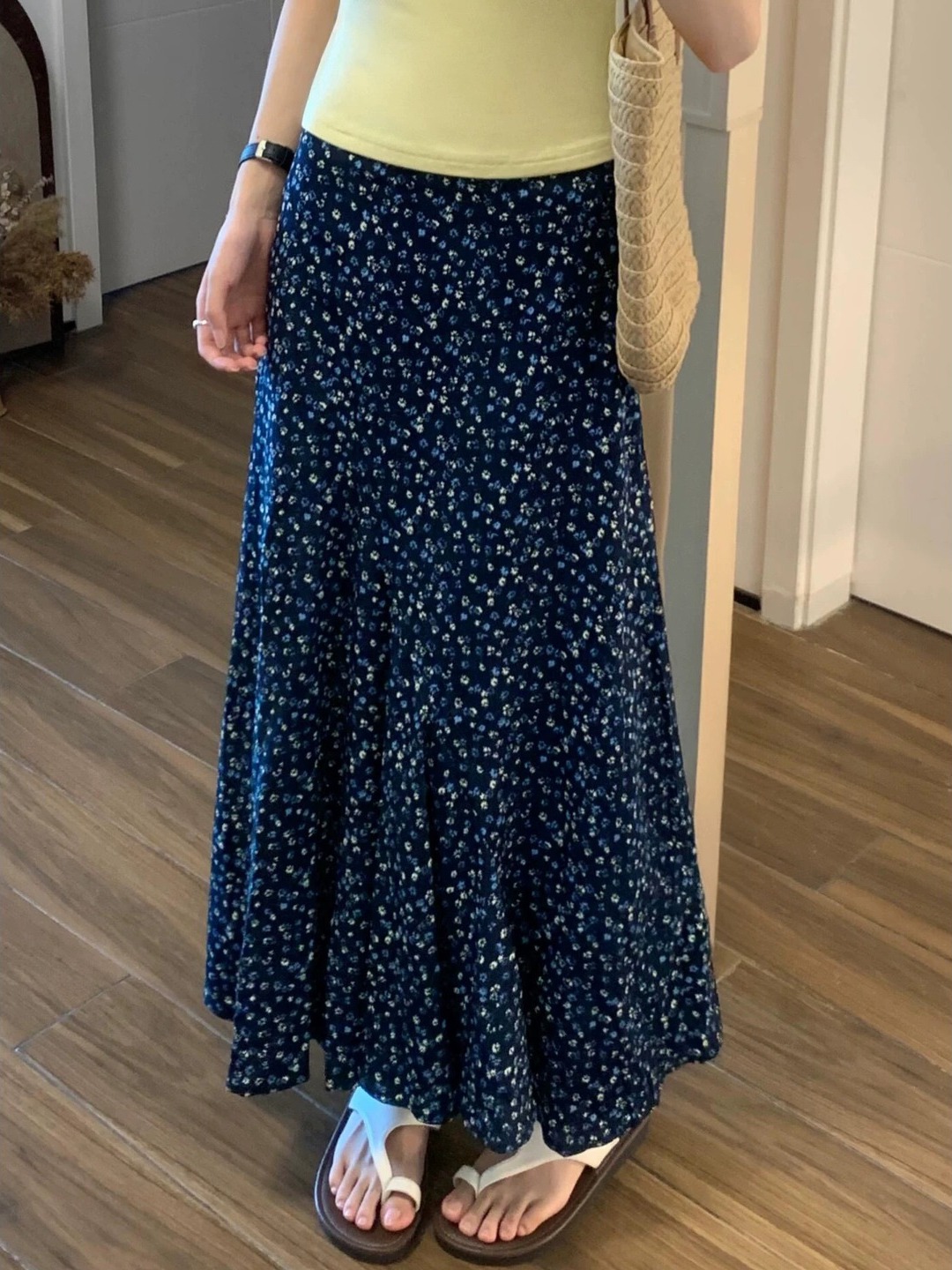 plus Size Floral Print A-Line  - Midi Skirt Floral incelemesi ve fiyatı