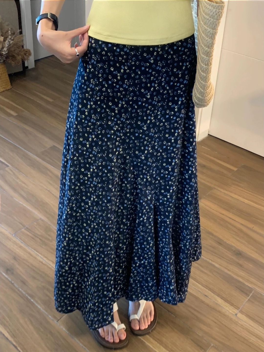 plus Size Floral Print A-Line  - Midi Skirt Floral incelemesi ve fiyatı
