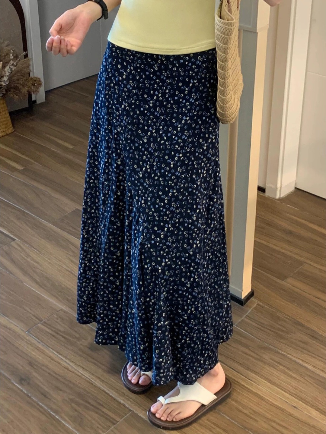 plus Size Floral Print A-Line  - Midi Skirt Floral incelemesi ve fiyatı
