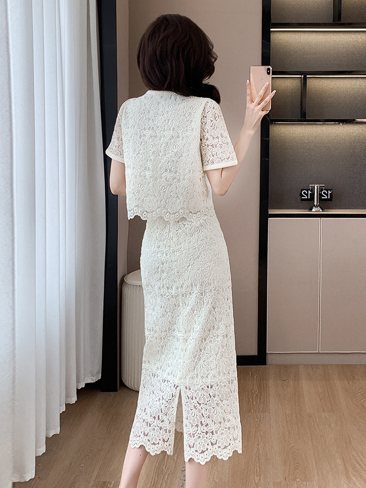 Summer Women Elegant Lace Flor - Midi Skirt Floral incelemesi ve fiyatı