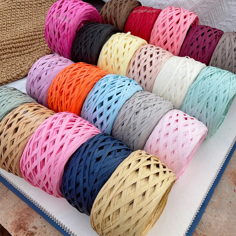 180m raffia Yarn paper Grass f - Crochet Bag Raffia incelemesi ve fiyatı