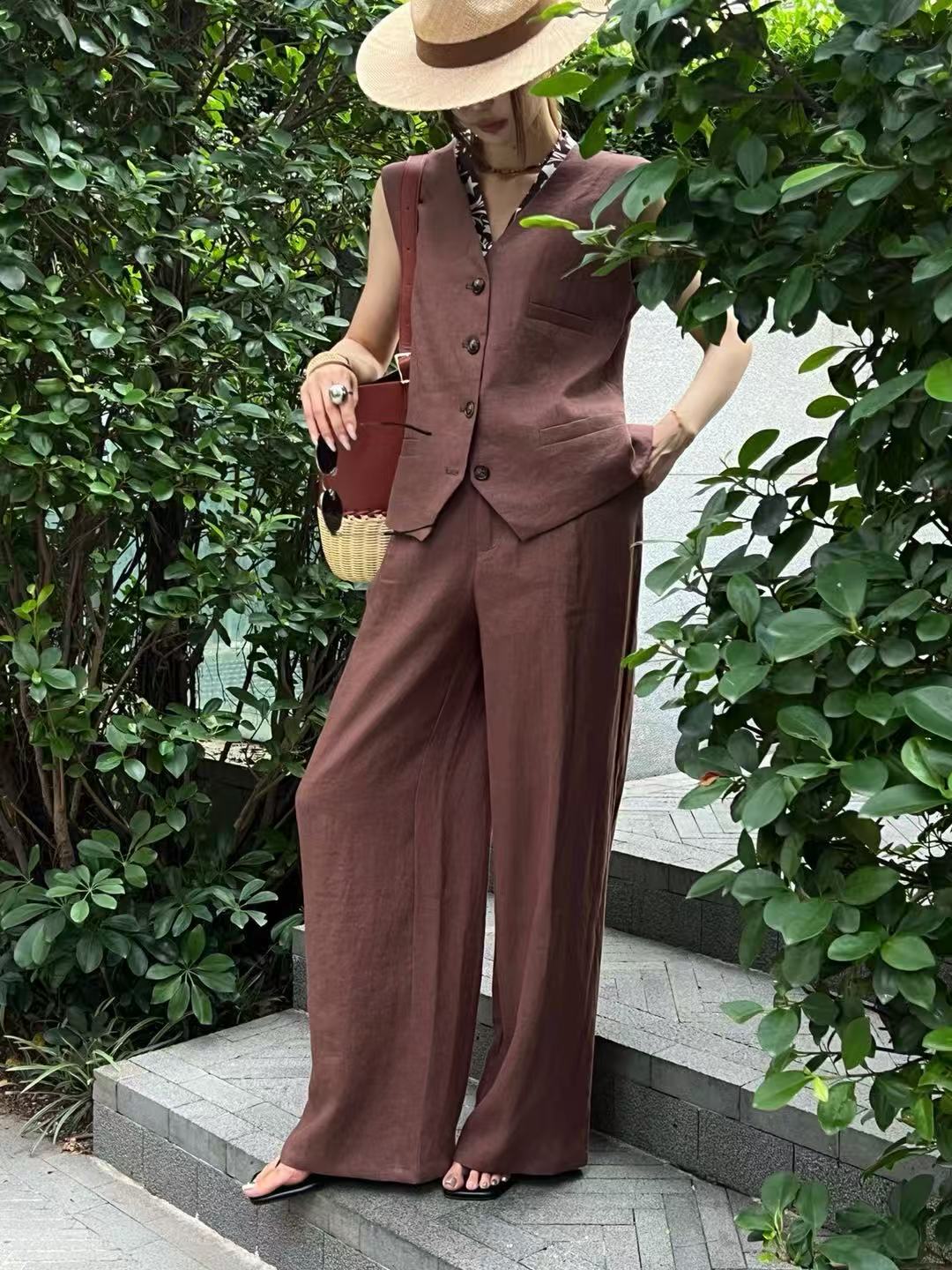 Old Man Qian's linen casual tw - Linen Pant Wide incelemesi ve fiyatı