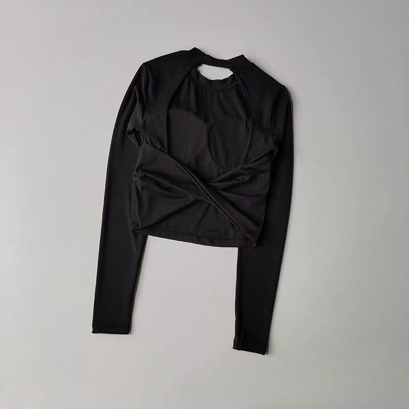 Women Long Sleeve Knotted Yoga - Crop Top Crochet incelemesi ve fiyatı