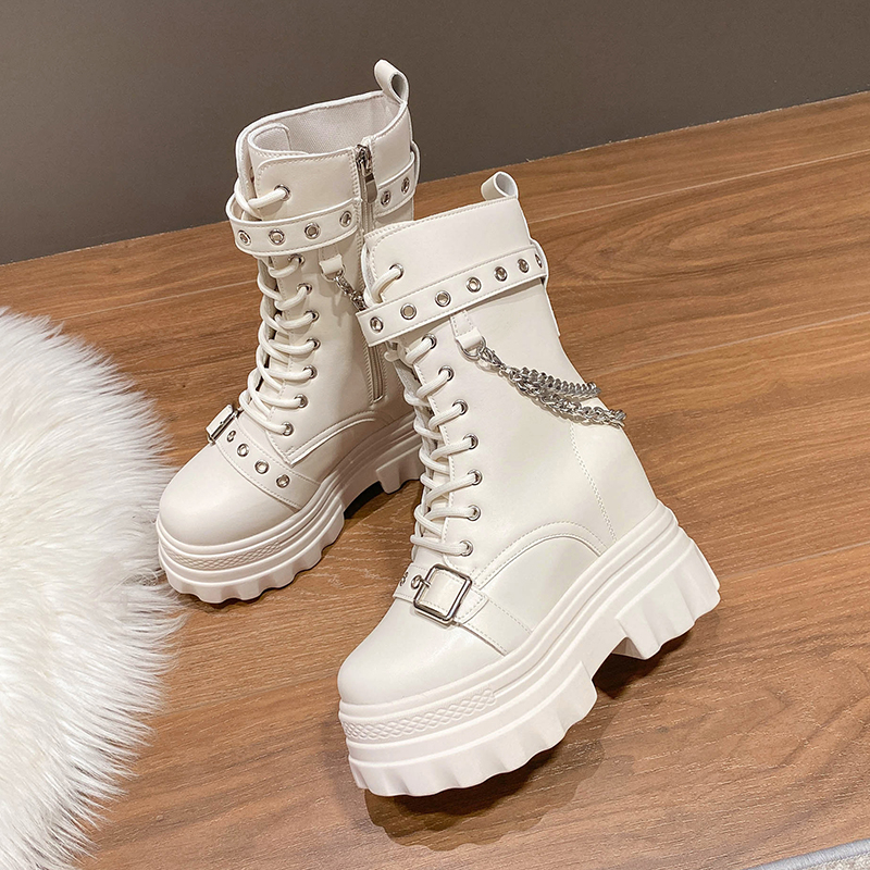 Autumn Thick Heel Ankle Boots  - Wedge Espadrille Women incelemesi ve fiyatı