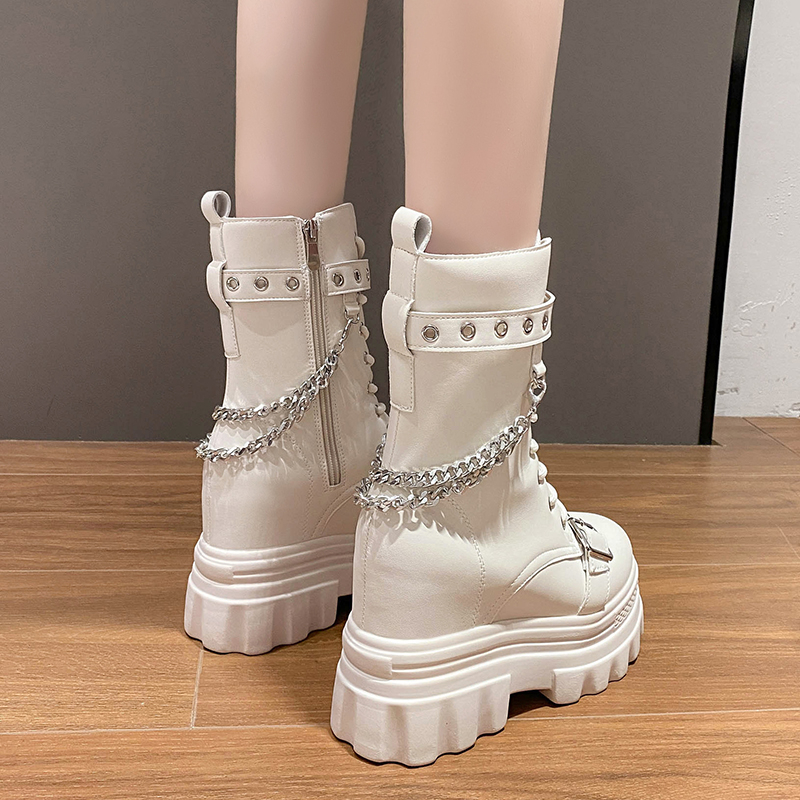 Autumn Thick Heel Ankle Boots  - Wedge Espadrille Women incelemesi ve fiyatı