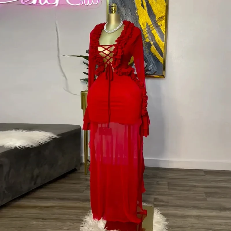 Fashion Women Set Mesh Full Sl - Crop Top Crochet incelemesi ve fiyatı