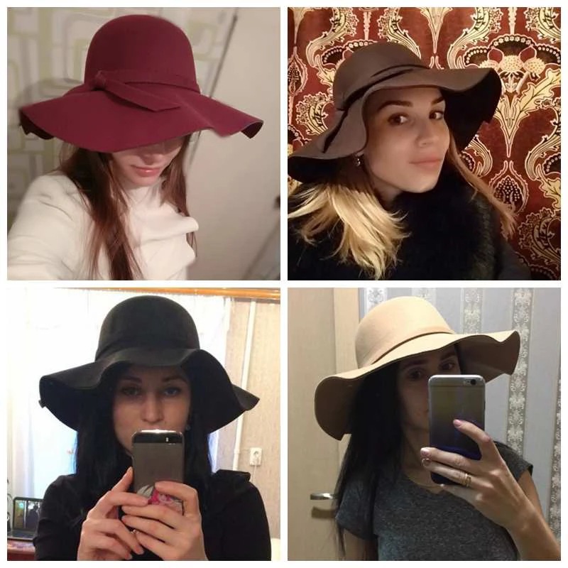 White Dome-shaped Ladies' Hat  - Hat Floppy Wide incelemesi ve fiyatı