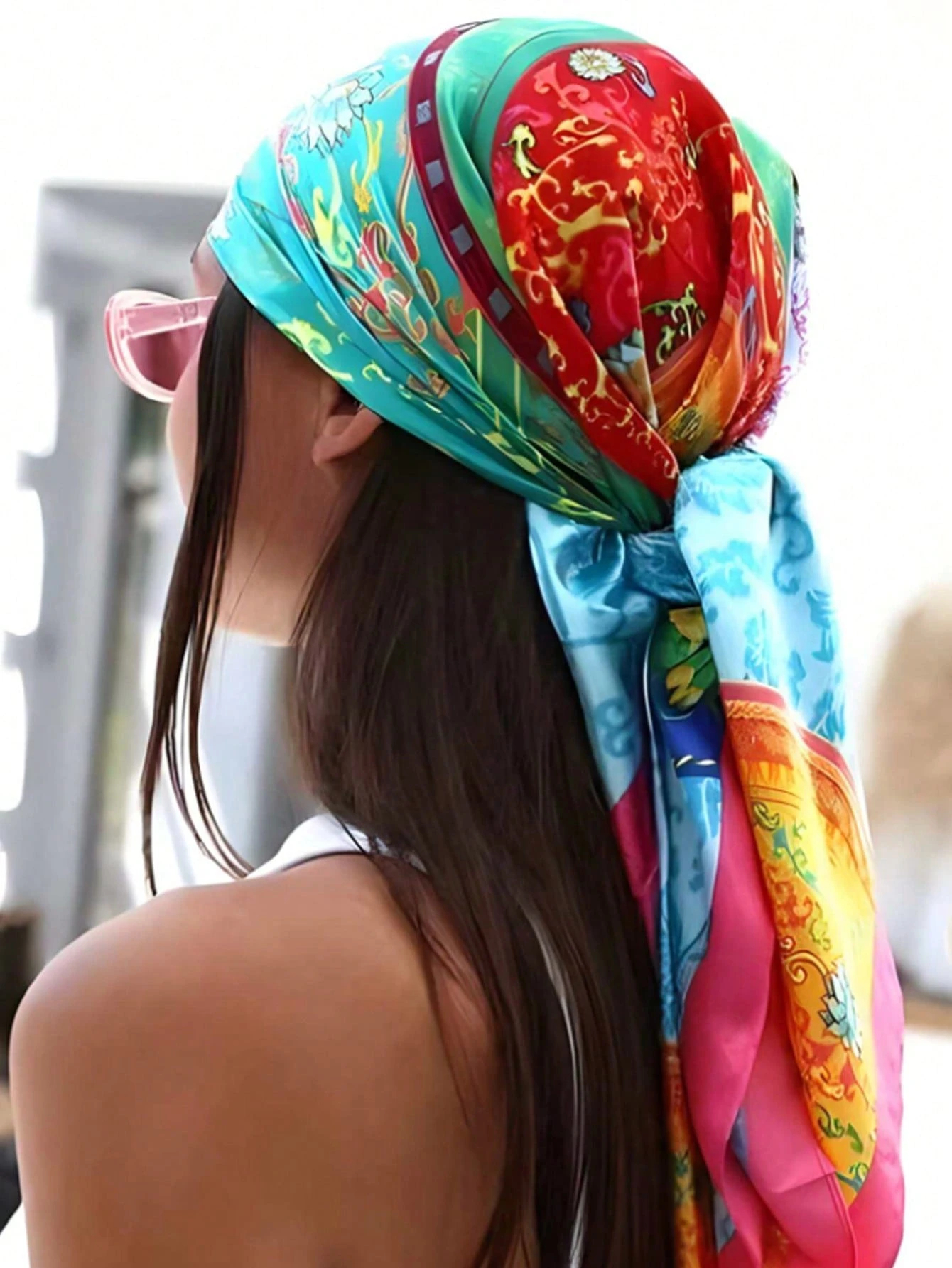 Luxury Brand Silk Satin Square - Headband Summer Knit incelemesi ve fiyatı