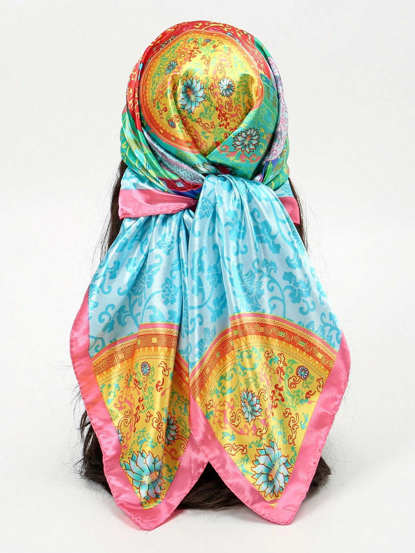 Luxury Brand Silk Satin Square - Headband Summer Knit incelemesi ve fiyatı
