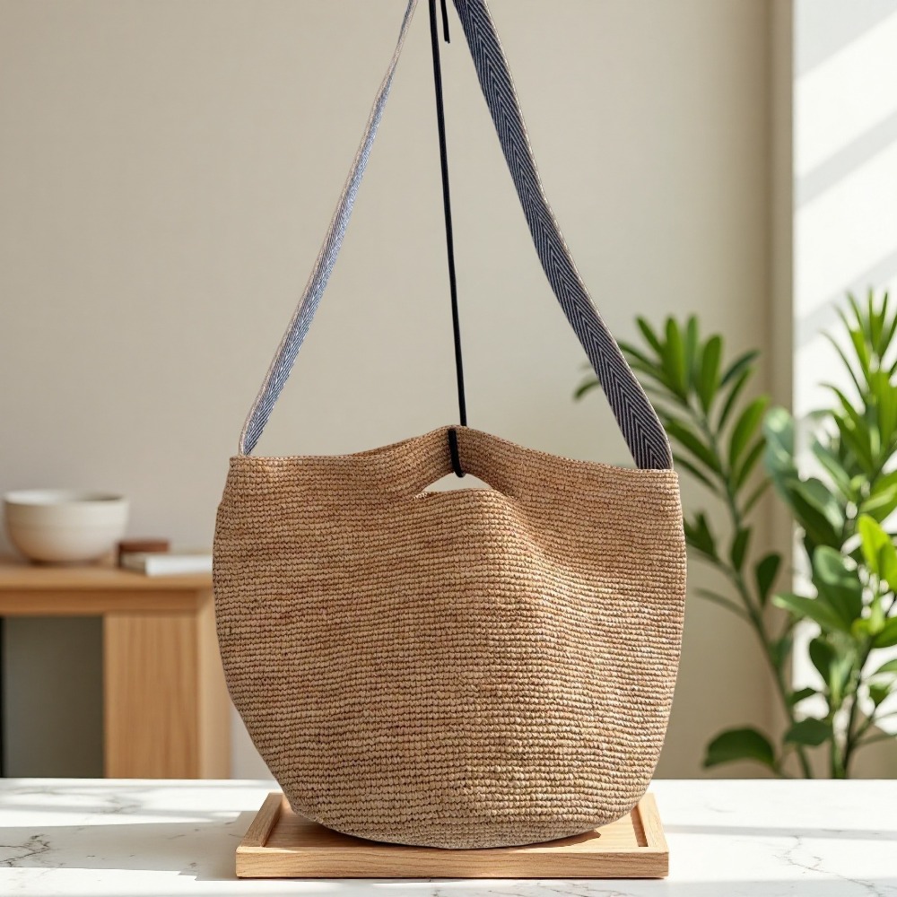New Raffia Rainbow Bucket Bag  - Crochet Bag Raffia incelemesi ve fiyatı
