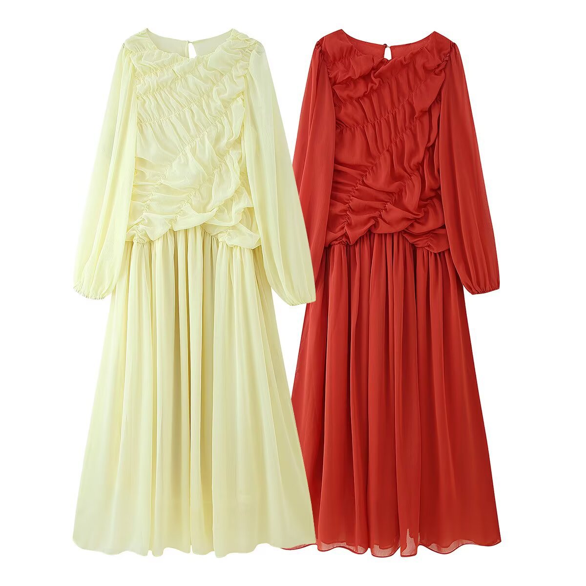 Autumn Long Sleeve Dresses 202 - Linen Dress Wrap incelemesi ve fiyatı