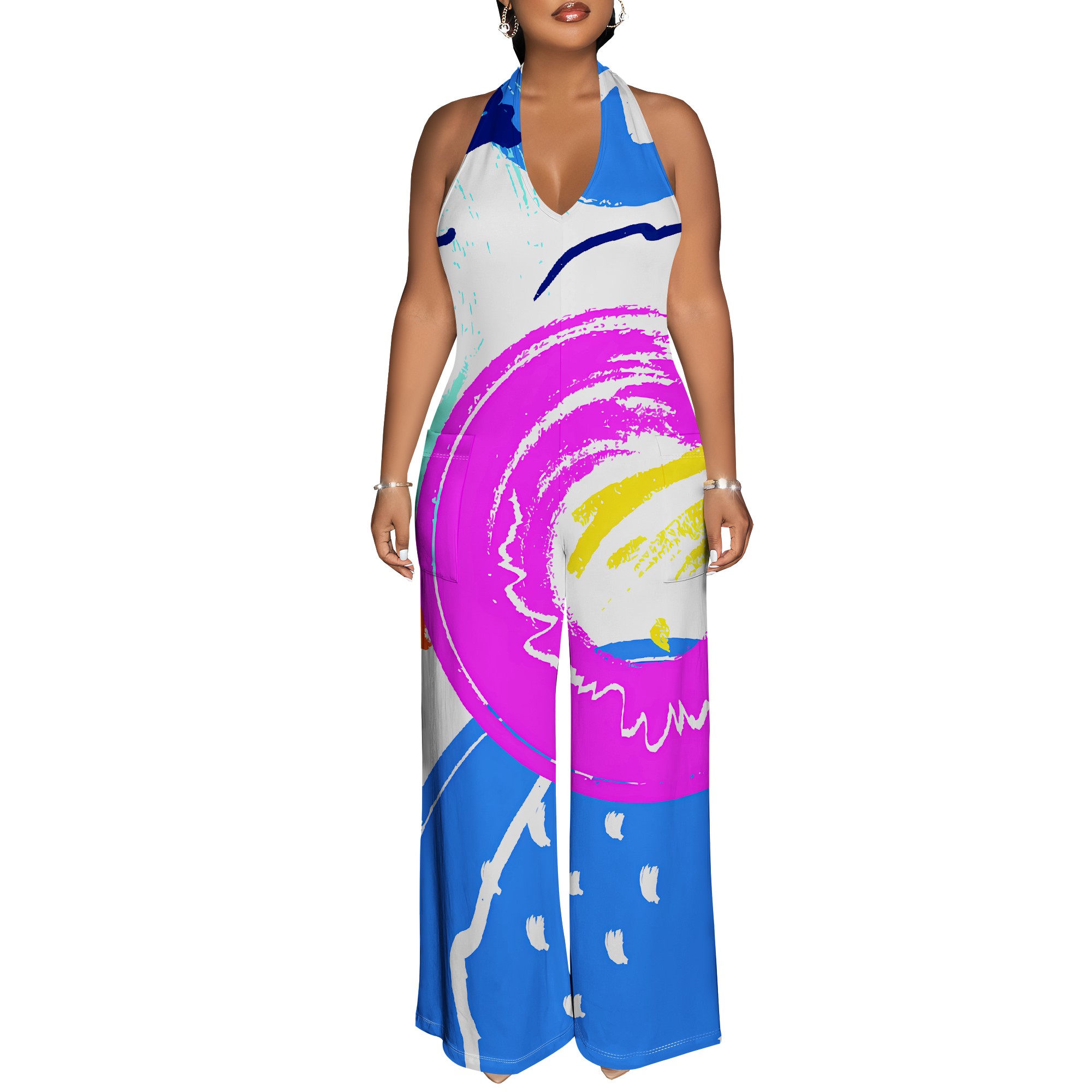 Bold Abstract Brushstroke Halt - Maxi Dress Halter incelemesi ve fiyatı