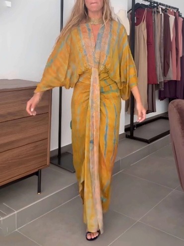 Summer Dress Women's Linen V N - Linen Dress Wrap incelemesi ve fiyatı