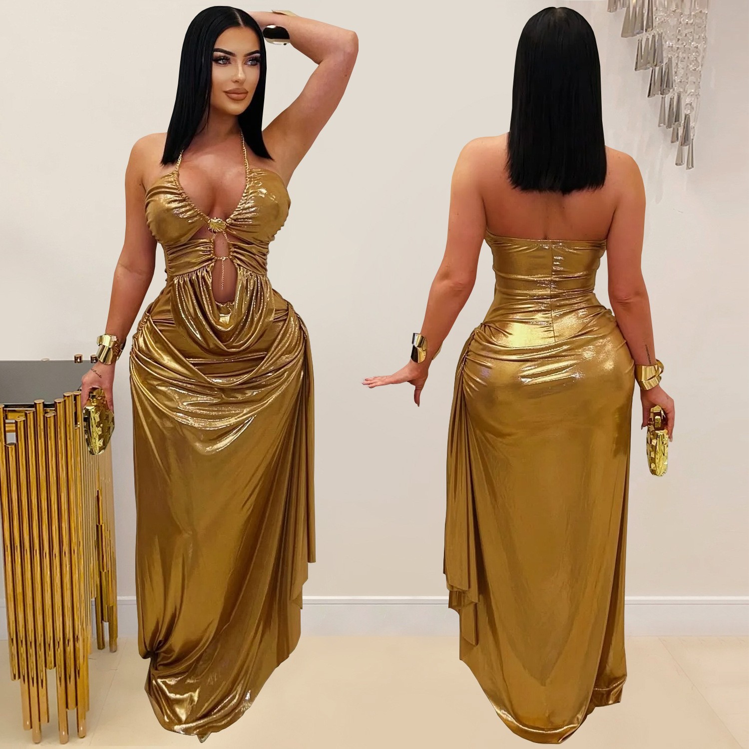 Wedding Guest Dress Evening Ha - Maxi Dress Halter incelemesi ve fiyatı
