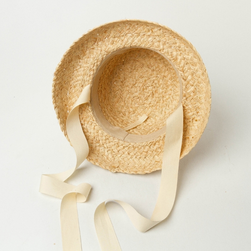 Handwoven Kids Straw  Cap Girl - Hat Floppy Wide incelemesi ve fiyatı