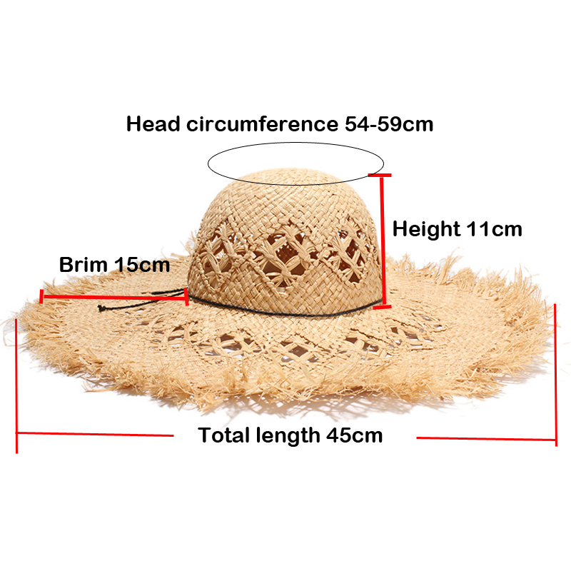New Women Summer Natural Raffi - Hat Floppy Wide incelemesi ve fiyatı