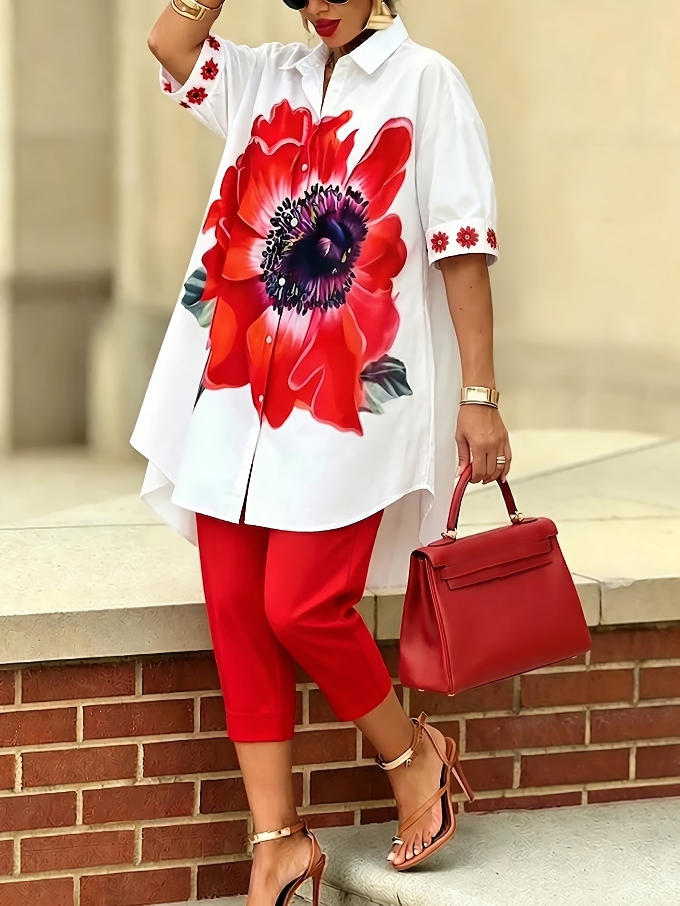 Vintage Women Floral Printed 2 - Romper Floral Print incelemesi ve fiyatı