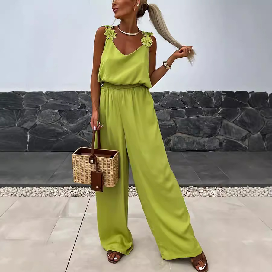 Casual Jumpsuit Strappy Sleeve - Jumpsuit Linen Relaxed incelemesi ve fiyatı