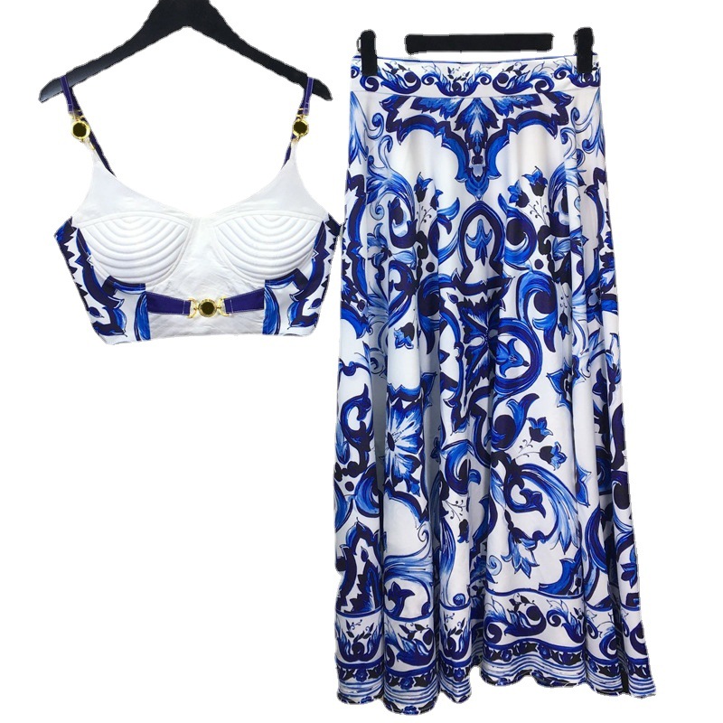 Summer Bohemain Blue And White - Romper Floral Print incelemesi ve fiyatı