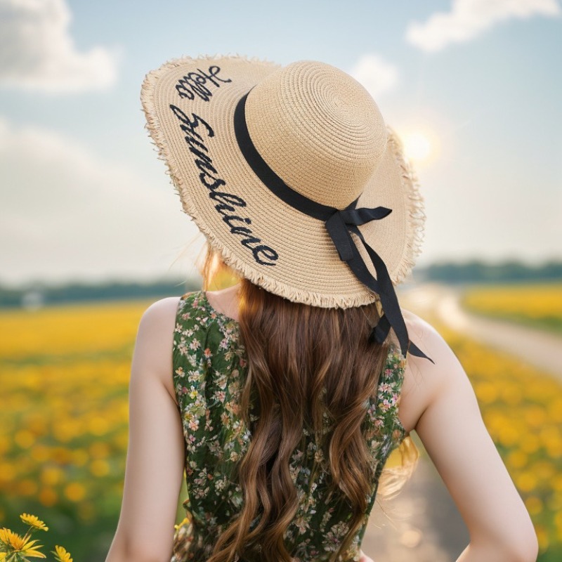 1pc Summer Floppy Beach Hats f - Hat Floppy Wide incelemesi ve fiyatı