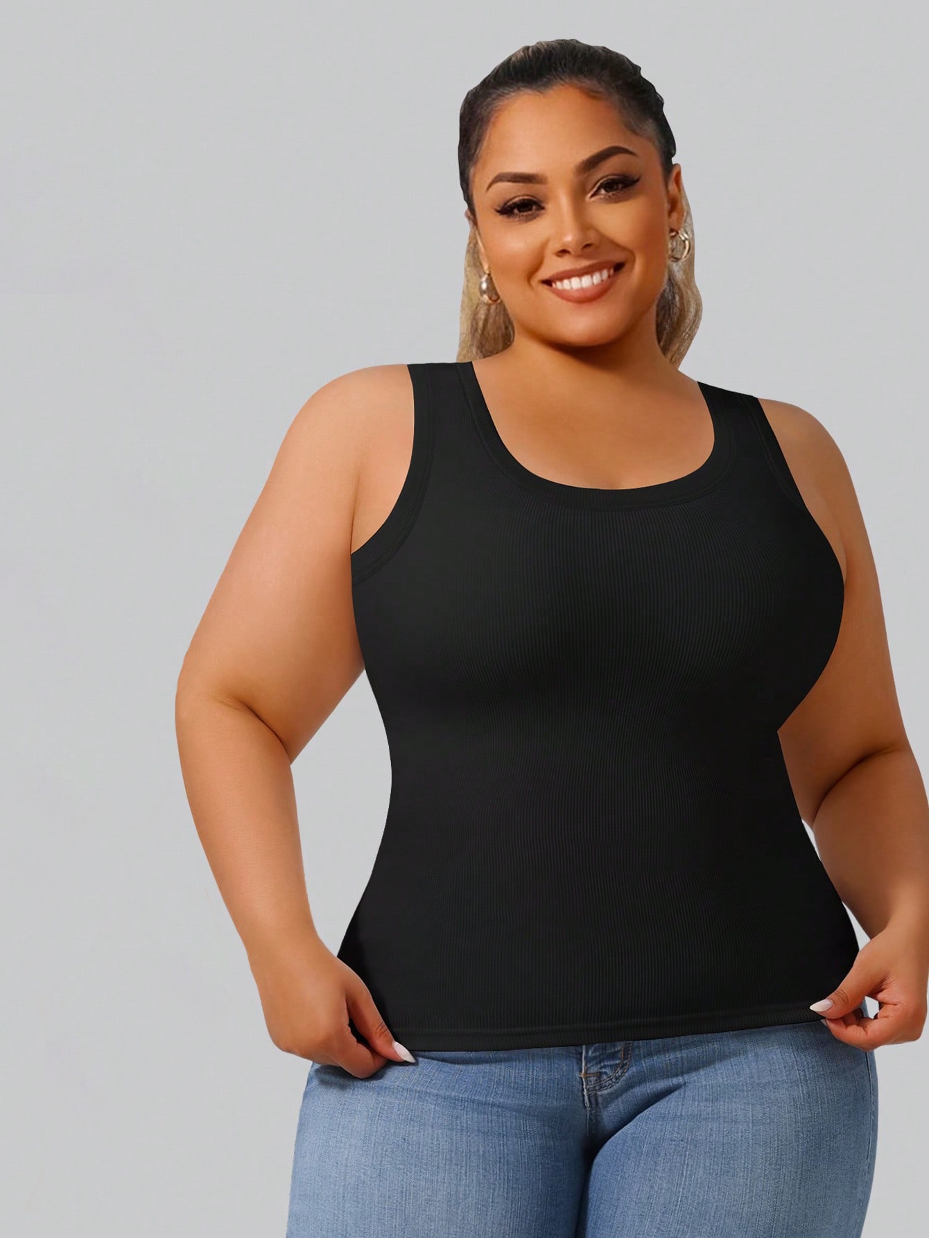Plus Size Women's High Stretch - Crop Top Crochet incelemesi ve fiyatı