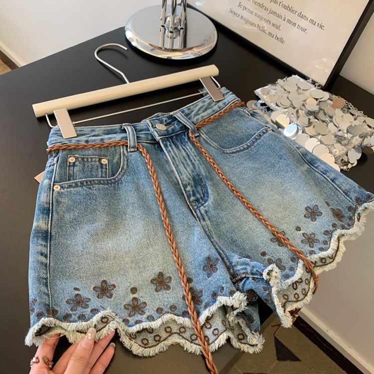 Breathable Vintage Denim Short - Shorts Denim Frayed incelemesi ve fiyatı