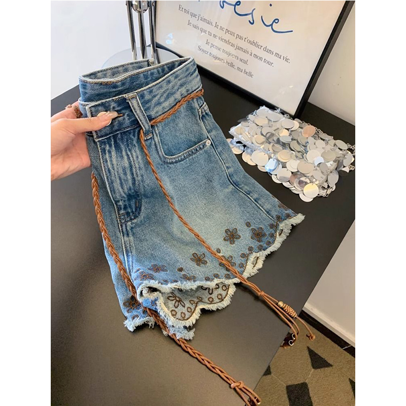 Breathable Vintage Denim Short - Shorts Denim Frayed incelemesi ve fiyatı
